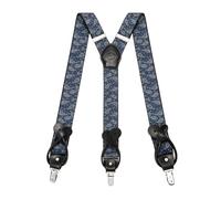 Kohentact Braces for Men Trousers with Clip and Button Attachment Options, Includes 6 Buttons, 1.4 Inch Width Y-Shape for Heights up to 6'7", Stainless Steel, XL Elasticity Adjustment Suspenders