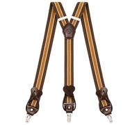 Kohentact Braces for Men with Clip and Button Attachment Options, Includes 6 Buttons, 1.4 Inch Width Y-Shape for Heights up to 6'7", Stainless Steel, XL Elasticity Adjustment Suspenders