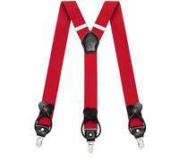 Kohentact Braces for Men with Clip and Button Attachment Options, Includes 6 Buttons, 1.4 Inch Width Y-Shape for Heights up to 6'7", Stainless Steel, XL Elasticity Adjustment Suspenders
