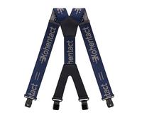 Kohentact Men’s Industrial Strength Suspenders 2-Inch Wide X-Back Heavy Duty Braces Strong Metal Clips, Elastic Adjustable