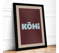 KOHi Type Study Typography Framed Wall Art Print A1 (84.1×59.4cm) Black, Wall Decor for Living Room, Bedroom, Office & Home, Ready to Hang, Art Gift