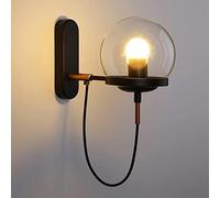 KOHKA Wall Light Sconces Industrial Loft LED Circle Decoration Bedroom Wall Lamps E27 110-220V Modern Bath Corridor Fixture (Gold/Black)
