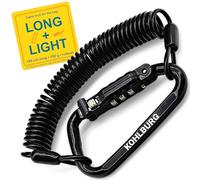 KOHLBURG 180cm Extra Long Combination Lock for Your Pocket - Cable-Lock 3mm Thick as a Stroller-Lock, for Helmet, Snowboard & ski
