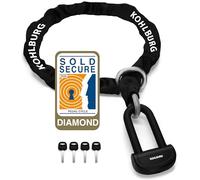 KOHLBURG 6 kg Massive Motorcycle Security Chain Lock - 150cm Long with Our Highest Security Level 15plus of 15 - Heavy Duty 13mm Steel Chain as Anti Theft Motorcycle Lock, Scooter & ebike Lock