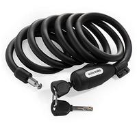KOHLBURG Cable Lock 200 cm / 79” Long - Lock for Bicycle with Holder and Easy Locking-Mechanism - 2 Meter Spiral Lock with Keys as Bike Lock & Baby Carriage Lock