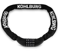 KOHLBURG Extra Long Bicycle Combination Lock - 45" / 3.8 ft Chain & 0.24” Strong Number Combination Bike Lock - Secure Chain Lock Almost 4 ft - Security 5-Digit Bike Lock Combo for Bicycle & e-Bike