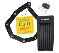 KOHLBURG Light & Small Folding Lock - 680g Light & 70cm Long - Secure Bicycle Lock Made of Hardened Steel for E-Bike & Bicycle with Bracket