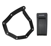 KOHLBURG light & small folding lock - only 690g & 70cm long - secure bike lock made of hardened steel for e-bikes & bicycles with holder