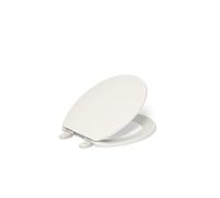 Kohler 20111-0 Brevia Round Front Toilet Grip-Tight Bumpers, Quiet-Close Seat, Quick-Attach Hardware, Biscuit