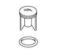 Kohler 21318-VF Part Stopper Assembly, Polished Brass, 0.75 x 3.25 x 3.00