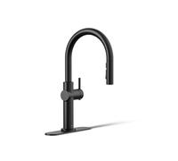 Kohler 22974-BL Crue Touchless Kitchen Faucet with Pull Down Sprayer, Touchless Activation, Motion Sensor, Hands-Free Faucet, Matte Black