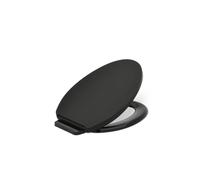 KOHLER 26801-7 Impro Readylatch Quiet-Close Elongated Toilet Seat, Black/Black