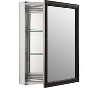 Kohler 2967-BR1 CLW Flat, Single-Door, 20” Width x 26” Height, Oil-Rubbed Bronze Framed Medicine Cabinet, Anodized Aluminum, One Size