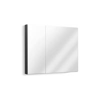 KOHLER 81146-DA1 Maxstow, Bathroom Medicine Cabinet, Slow-Close Mirrored Door and Interior, Surface or Recessed Installation, Dark Anodized Aluminum, 30" x 24"