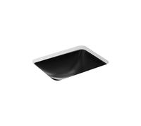Kohler K-20000-7 Black Caxton Rectangle 20-5/16 in. x 15-3/4 in. Undermount Bathroom Sink