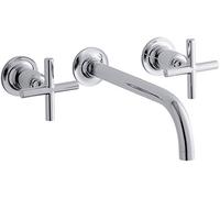 KOHLER K-T14414-3-CP Purist Two-Handle Wall-Mount Faucet Trim, Polished Chrome
