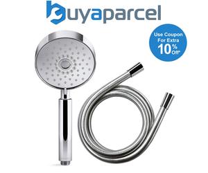 Kohler Purist 127mm Shower Head Chrome 4 Mode Handset + Mira Smooth Hose 1.25m