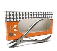 Kohm Toenail Clippers For Thick Nails/Nail Nipper, Surgical Steel Grade, Brushed Stainless Steel, 5" Long Podiatrist Tool
