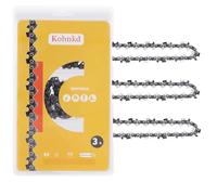 Kohnkdllc 12-Inch Chainsaw Chains, 3-Pack S45, 3/8" LP Pitch .050" Gauge 45 Drive Links for Poulan Echo Husqvarna Craftsman