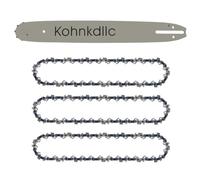 Kohnkdllc 3 Pack 18 inch 325 058 72dl Chainsaw Chains and 1 Guige bar Combo for Oregon 21BPX072G, 21LGX072G, for Stihl 25RM372E for Husqvarna 440 440E for Jonsered 435 for Poulan 325
