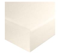 KOHSAR Cream King Size Fitted Bedsheet - 100% Poly Cotton Fitted Sheet, Soft, Skin Friendly, Breathable, Poly Cotton Percale - Kingsize Fitted Bed Cover