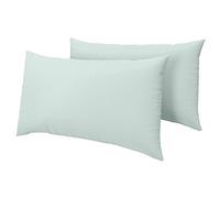 KOHSAR Duck Egg Easy Iron Housewife Standard Pillow Cases 2 Pack, 50CM x 75CM Plain Dyed Poly Cotton Pair of Pillowcases