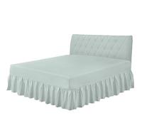 Kohsar Duck Egg Single Valance Sheet - Poly Cotton Bed Skirt Valance Sheet - Polycotton Frilled Base Fitted Valance Sheet 92CM x 190CM