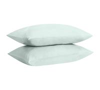 KOHSAR Easy Care Standard Pillow Cases 2 Pack, 50CM x 75CM Plain Dyed Poly Cotton Pair of Pillowcases