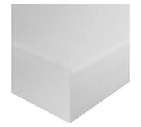 KOHSAR Silver 4FT Small Double Fitted Bedsheet - 100% Poly Cotton Fitted Sheet, Soft, Skin Friendly, Breathable, Poly Cotton Percale - Small Double Fitted Bed Cover