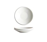 KOHUS Dinner Plates 6 Inch White Ceramic Salad Bowl Kitchen Appetizer Tableware Restaurant Serving Soup Salad Plates(8 in)