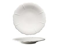 KOHUS Dinner Plates Ceramic Plate Dish Plate Household Flat Plate Shallow Plate Simple Tableware Breakfast Plate Salad Plates(A)