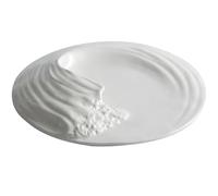 KOHUS Dinner Plates Creativity Ceramic Tableware Western Food Flat Plate Cold Dishes Set in The Hotel Salad Plates Salad Plates(10 inches)