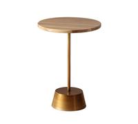 KOHUS Side Table Nordic Simple Balcony Casual Small Round Table Living Room Oak Sofa Side(B)