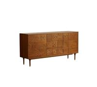 KOHUS Sideboard With Modern Retro Carved Storage Cabinet Against The Wall Partition Entrance Table Living Room Decoration Furniture Buffet Cabinet