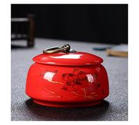 KOHUS Tea Can Ceramic Airtight Tea Caddy Travel Tea Caddy Kitchen Storage Spice Dried Fruit Jar Tea Box Candy Storage Jar Storage Container(D)