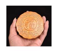 KOHUS Tea Can Ceramic Mid-Autumn Moon Cake Shape Tea Can Sealed Spice Jar Creative Small Travel Jar Portable Kitchen Storage Tank Storage Container(B)