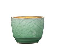 KOHUS Tea Cup Celadon Tea Set Gilded Tea Cup Owner's Cup Single Cup Golden Tea Bowl Handcrafted Ceramic Tea Bowl Tea Tasting Cup Gold Cup Soaking Container(A)
