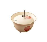 KOHUS Tea Cup Cream Yellow Hand-Painted Gaiwan Ceramic Household Tea Maker One Person Small Non-scalded Single Brewing Tea Cups Soaking Container