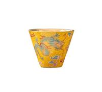 KOHUS Tea Cup Enameled Master's Cup Gilded Tea Cup Ceramic Tea Bowl Kung Fu Tea Set Single Cup Conical Tea Tasting Cup Personal Cup Soaking Container(B)