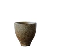 KOHUS Tea Cup Retro Kung Fu Teacup Latte Coffee Cup Chinese Large Stoneware Teacup Soaking Container(C)