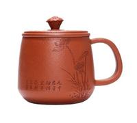 KOHUS Tea Cup Tea Cup Purple Sand Cup Hand-Carved Lidded Home Tea Room Tea House Kung Fu Tea Set Soaking Container