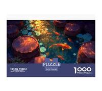 Koi 3D Paper Puzzle 70x50cm/1000pcs, Pond - Adult Stress-relief Game, Educational And Creative, Ideal Decoration Gift
