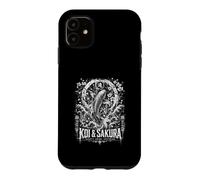 Koi And Sakura Beauty Swims Upstream Japanese Waves Case for iPhone 11
