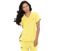 KOI Basics 1011 Women's Kade Scrub Top, Yellow, S