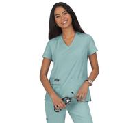 KOI Basics 373 Women's Becca Scrub Top Heather Sage 3XL