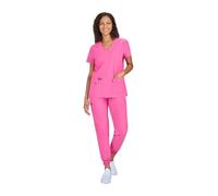 KOI Basics 373 Women's Becca Top, Heather Pink Lemonade, M
