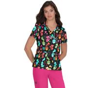 KOI Basics 384PR Women's Leslie Top, Pretty Kitty, M