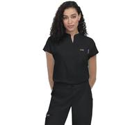 KOI Basics Ari Women's 1-Pocket Stretch Tuck-in Scrub Top, Black, XXL