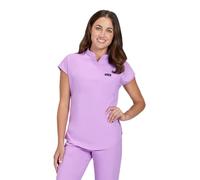 KOI Basics Ari Women's 1-Pocket Stretch Tuck-in Scrub Top, Bloom Lavender, XXS