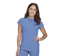 KOI Basics Ari Women's 1-Pocket Stretch Tuck-in Scrub Top, True Ceil, L
